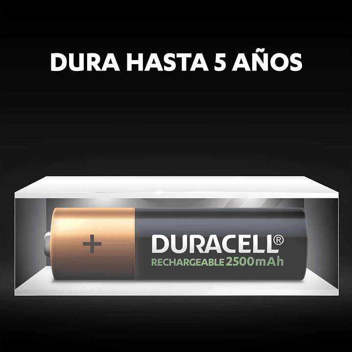 Pack 2 Pilas AA Recargables Duracell 2500mAh 2