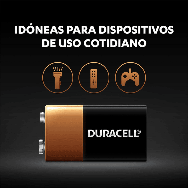 Bateria 9v Duracell Alcalina 3