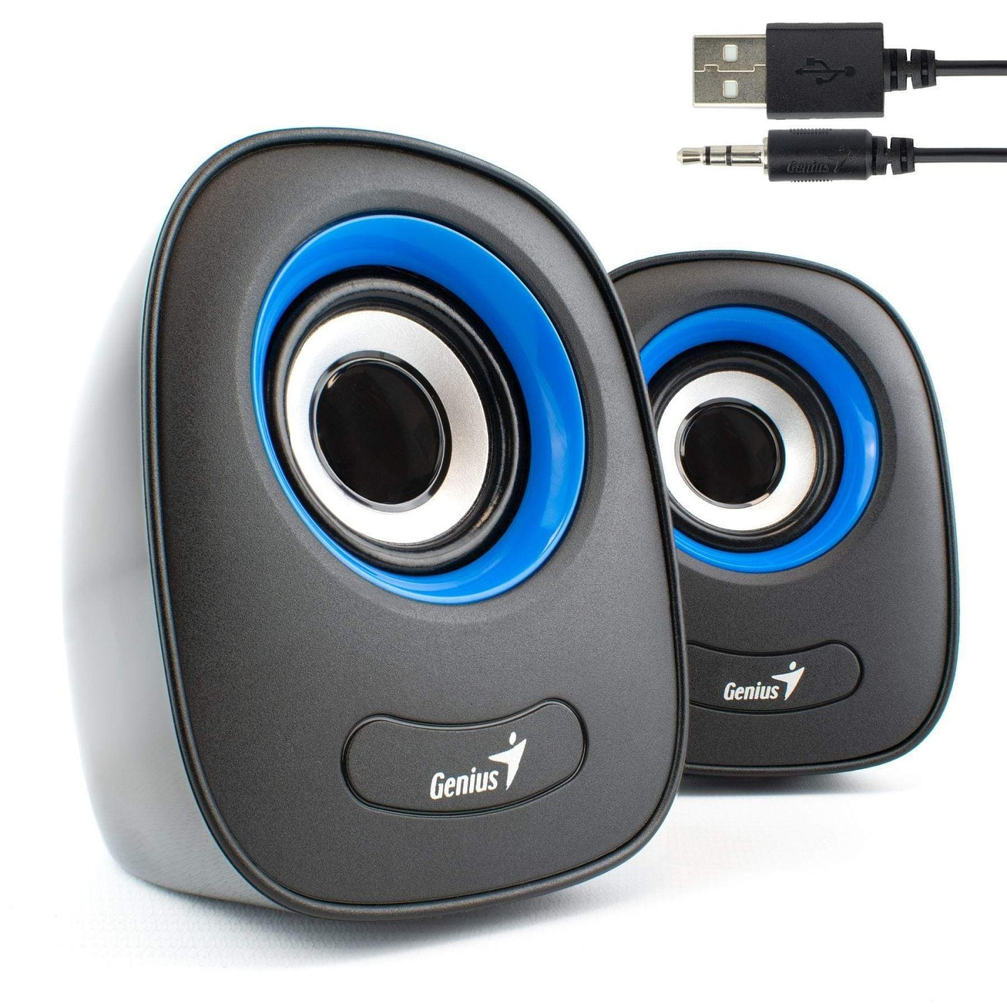 Parlantes Pc Notebook Estereo Genius Azul 3