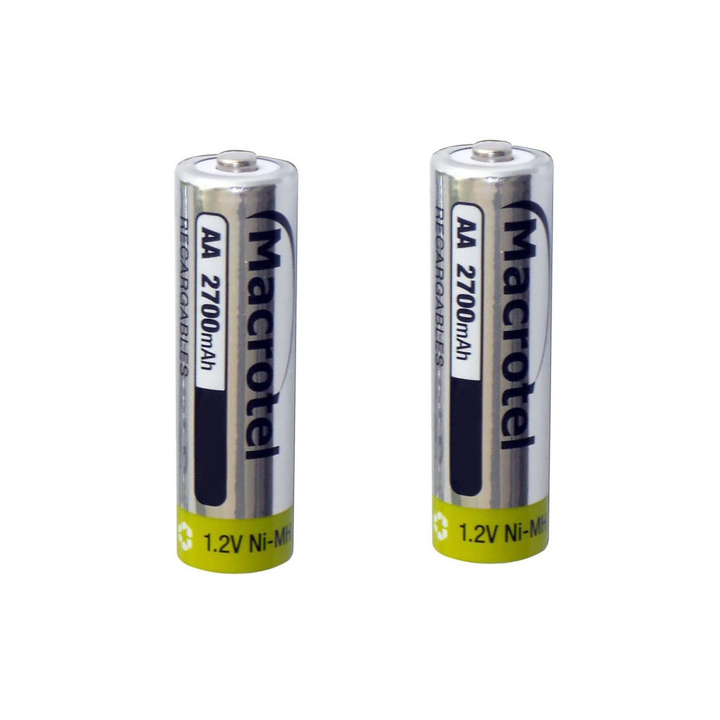 Pack 2 Pilas Recargables AA Macrotel 2700mha 2