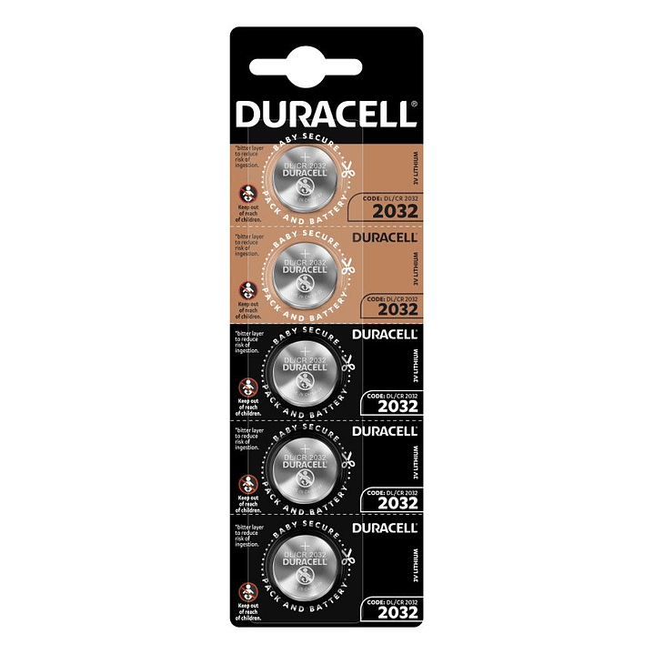Pack 5 Pilas Cr 2032 Duracell Lithium 1