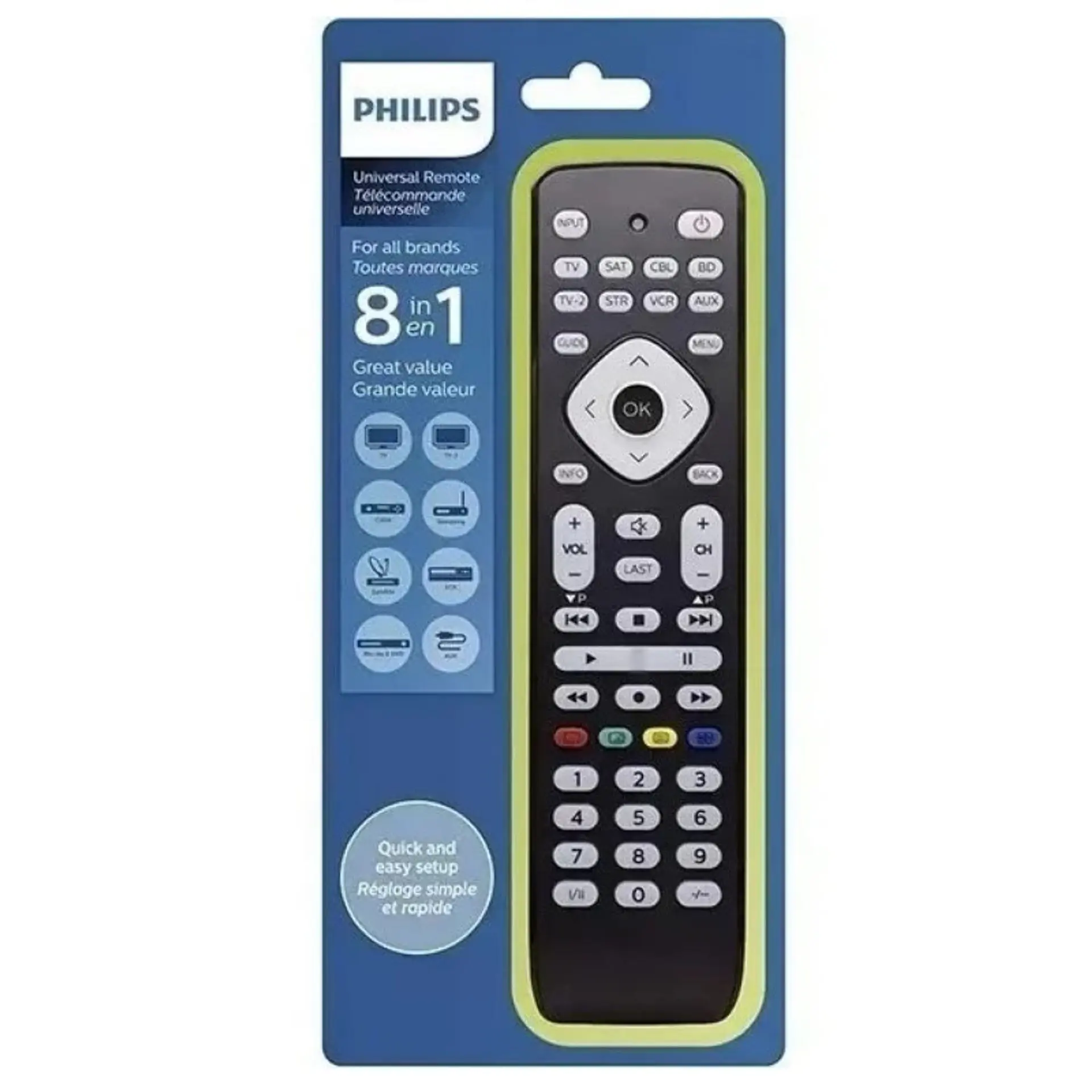 Control Remoto Universal Philips 8 en 1 2