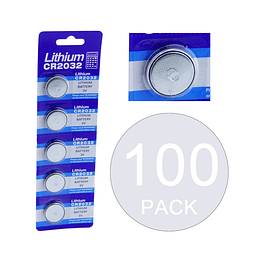 Pack 100 Pilas Cr 2032 Alkaline Battery
