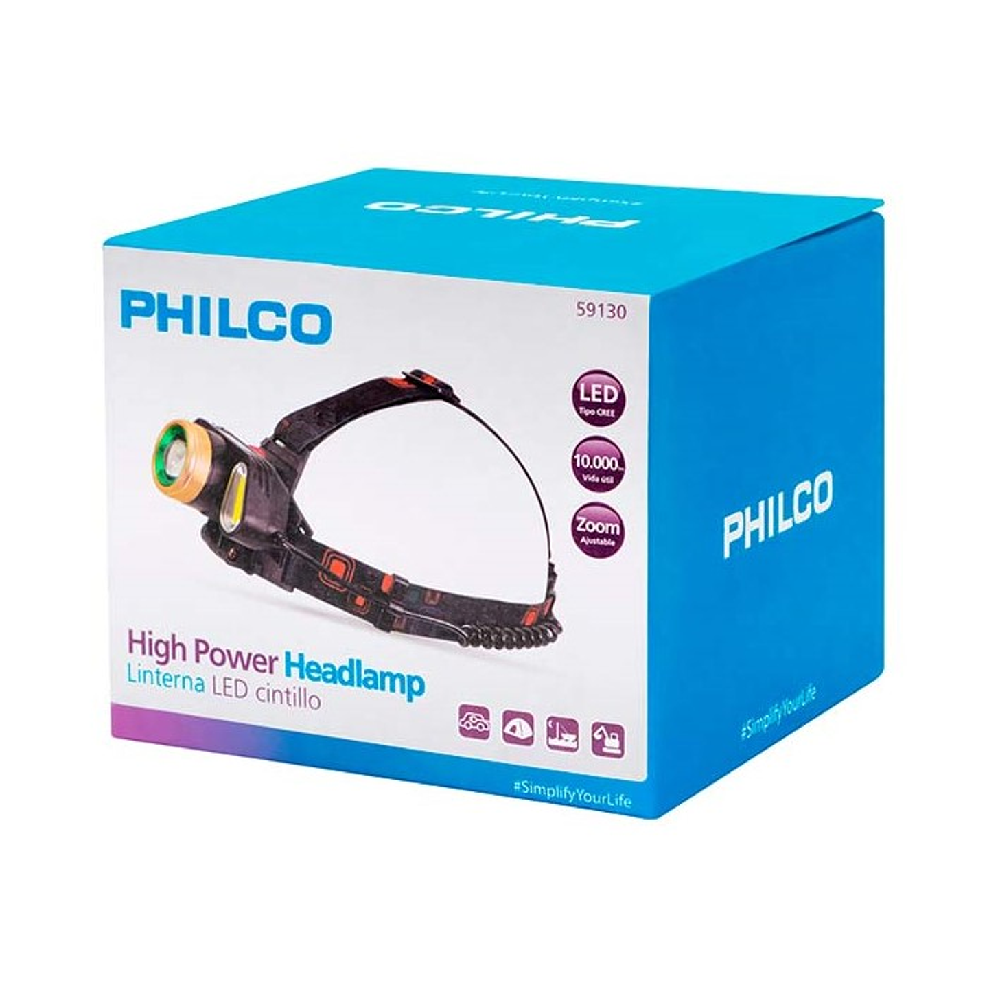 Linterna Cintillo Led Cree Philco Recargable 2