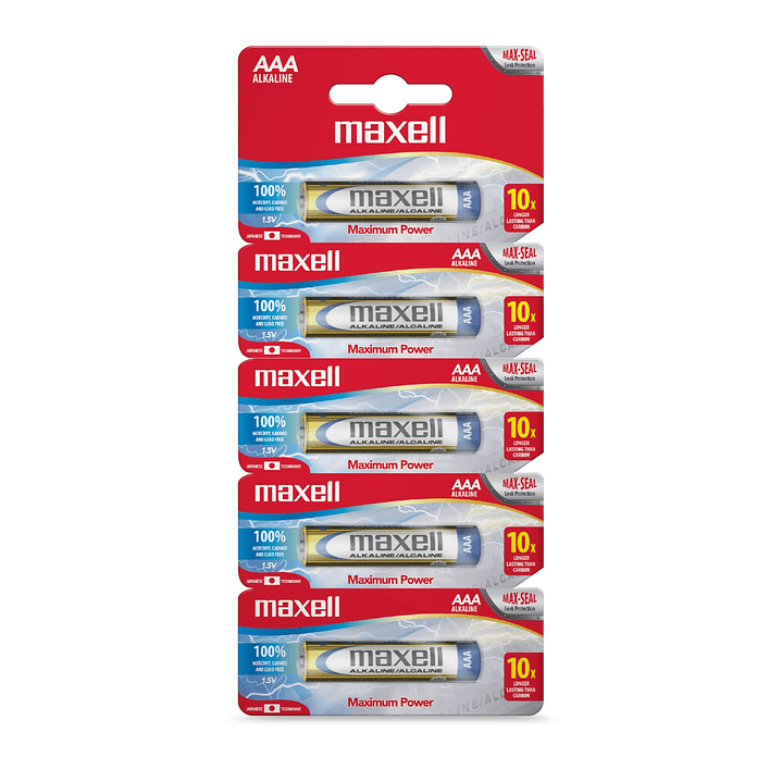 Pack 5 Pilas Alcalinas Aaa Maxell 1