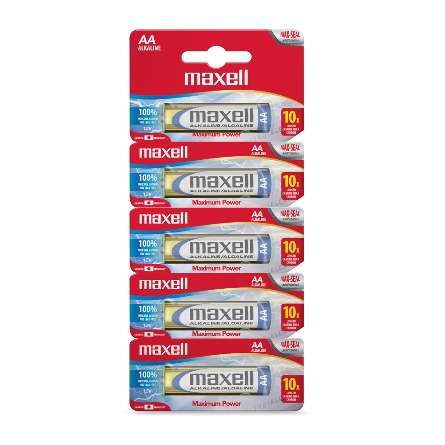 Pack 5 Pilas Alcalinas Aa Maxell 1