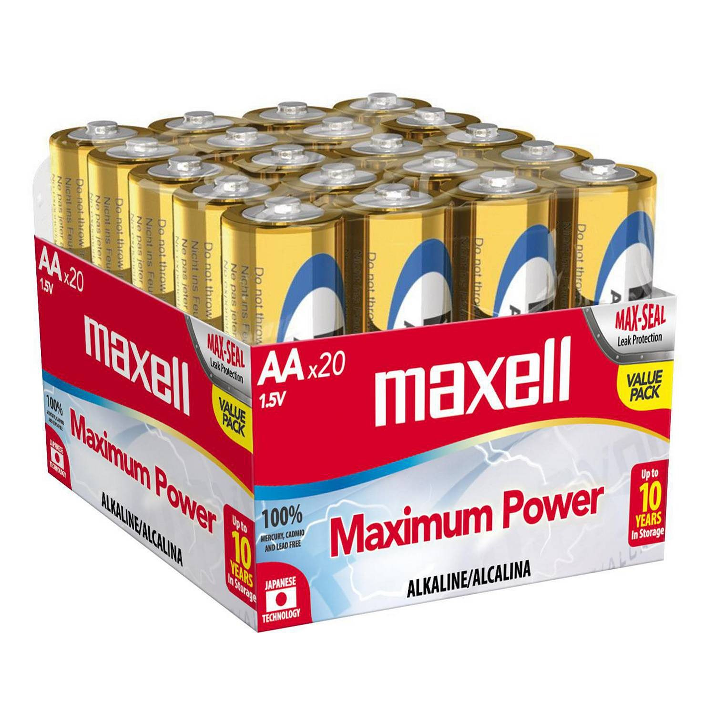 Pack 20 Pilas Alcalinas Aa Maxell 1