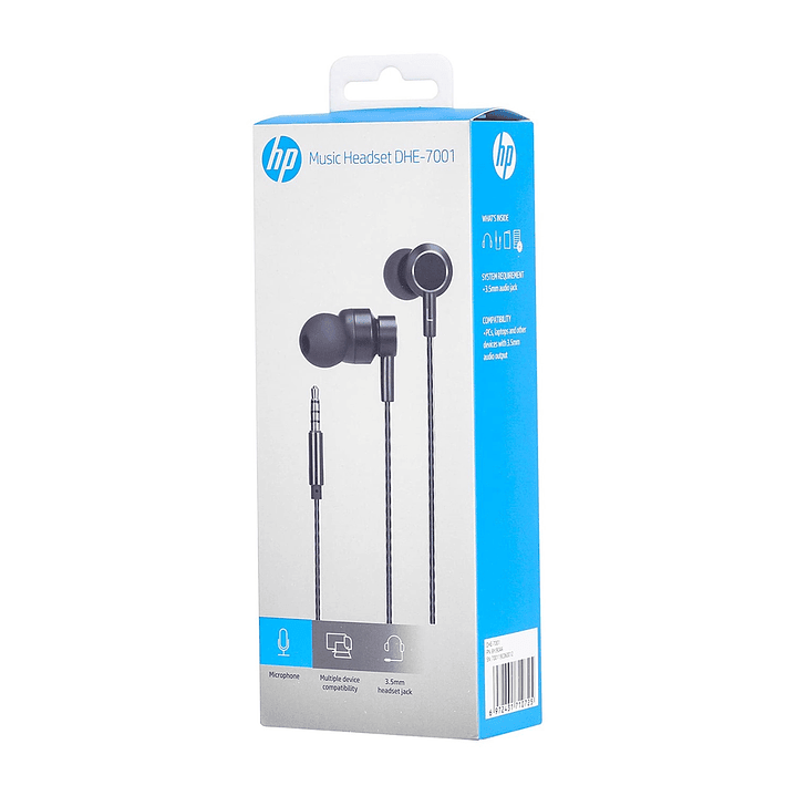 Audifono In-ear Hp Dhe-7001 Metal Negro 2