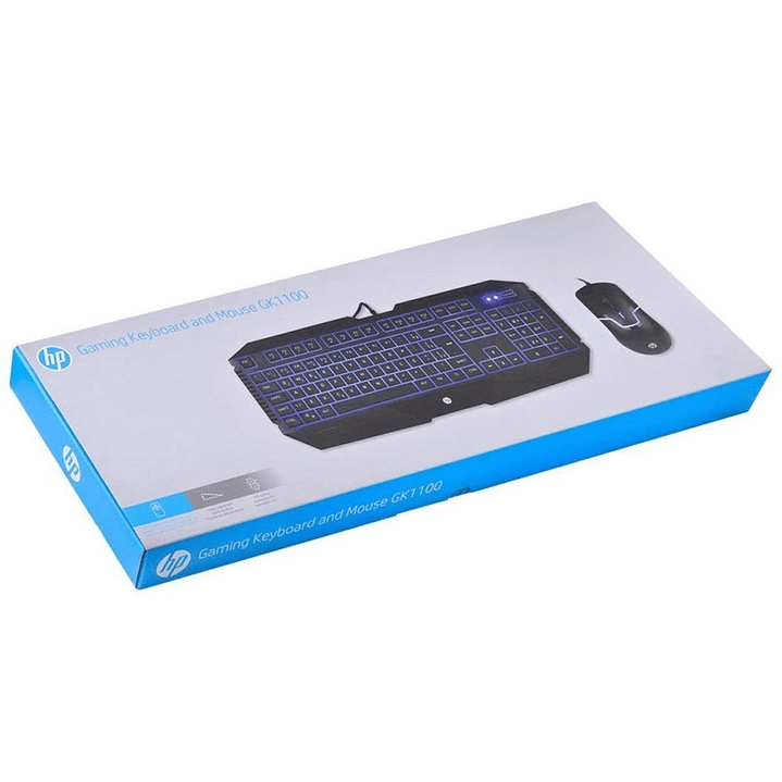 Kit Gamer Combo Teclado y Mouse HP GK1100 3
