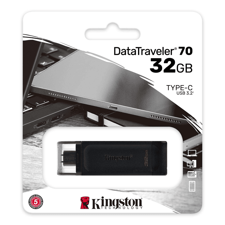 Pendrive DT70 Tipo C 32gb Kingston 3