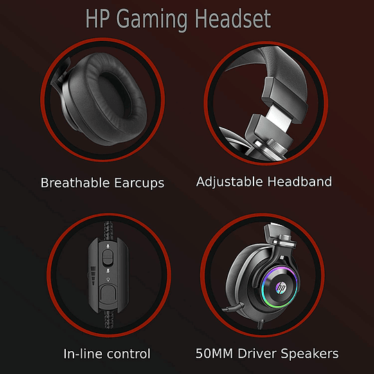 Audifonos Gamer HP H360 On Ear Jack 3.5mm