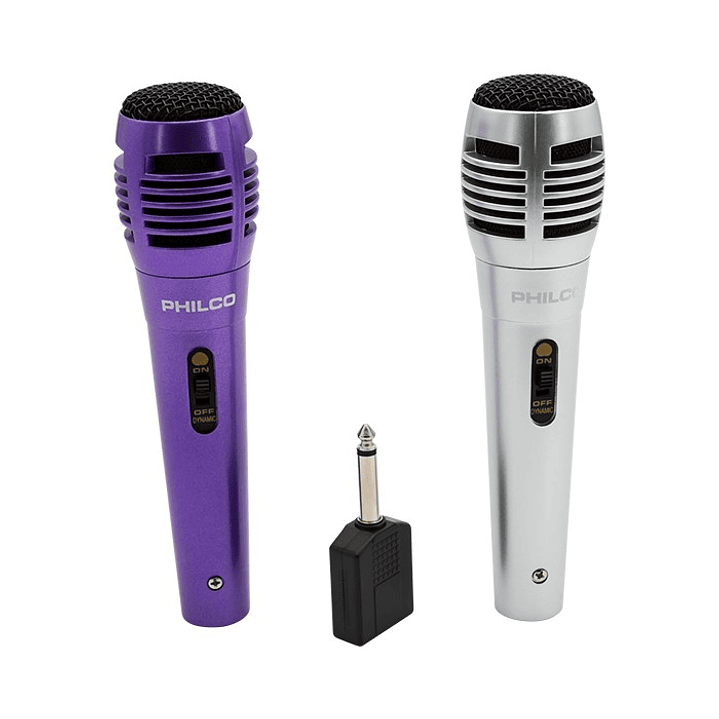 Set 2 Microfonos Philco Alambrico Karaoke 1