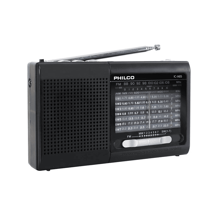 Radio Portatil Philco IC-X65 Multibandas Usb 1