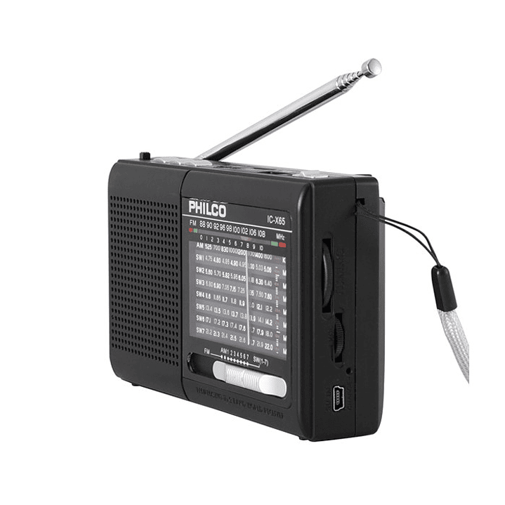 Radio Portatil Philco IC-X65 Multibandas Usb 4