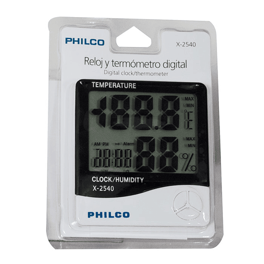 Reloj Digital Philco Termometro y Humedad