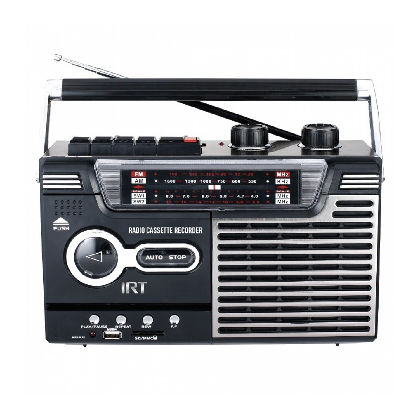 Radio Cassette Irt Recargable Inalambrica Fm/usb/bt 1