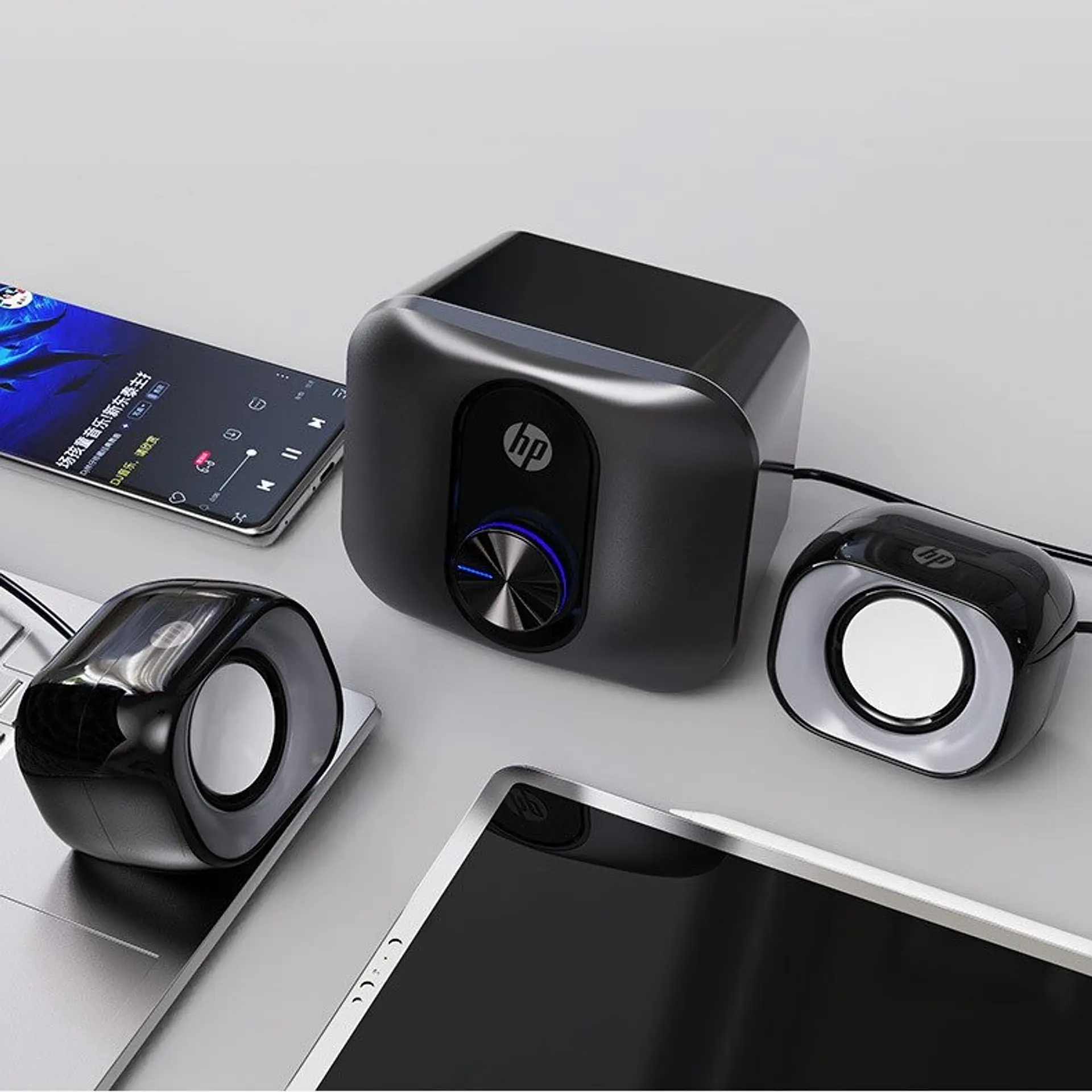 Mini Subwoofer PC Multimedia Hp 2.1 Dhs-2111s 3