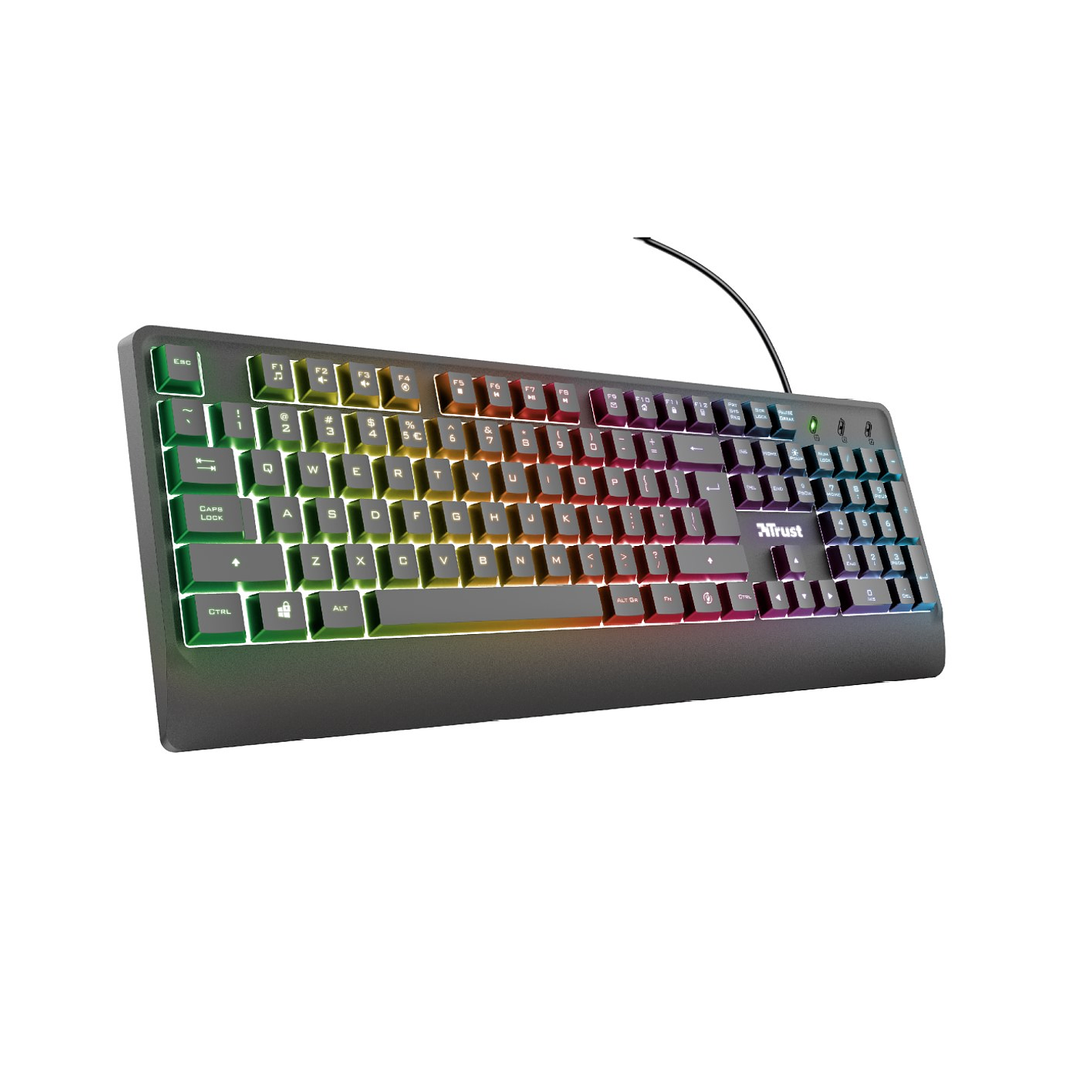 Teclado Gamer Trust Ziva Iluminacion Led 5