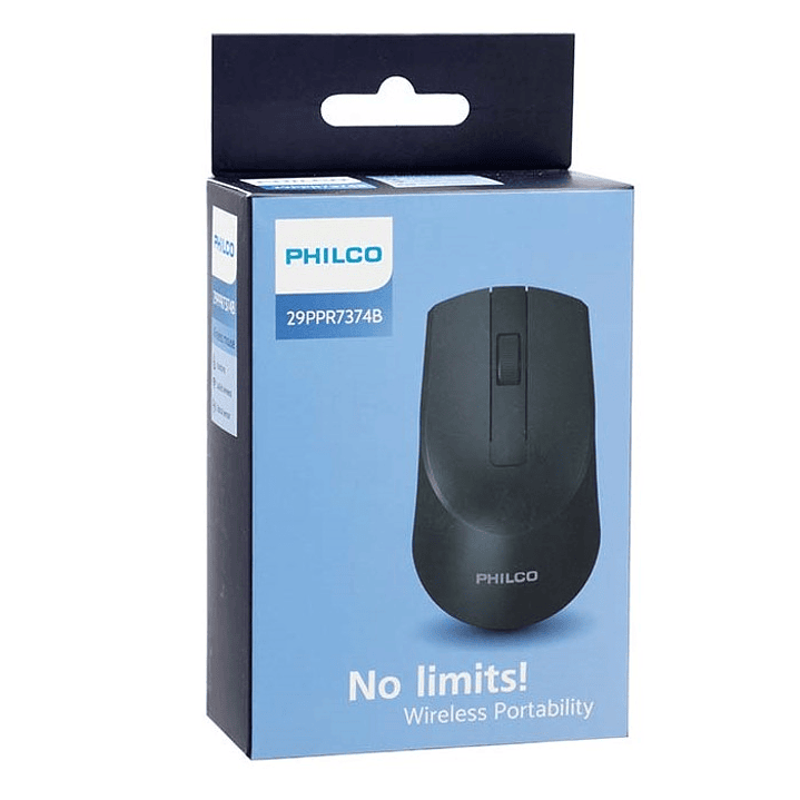Mouse Inalambrico Philco Negro 7374 2
