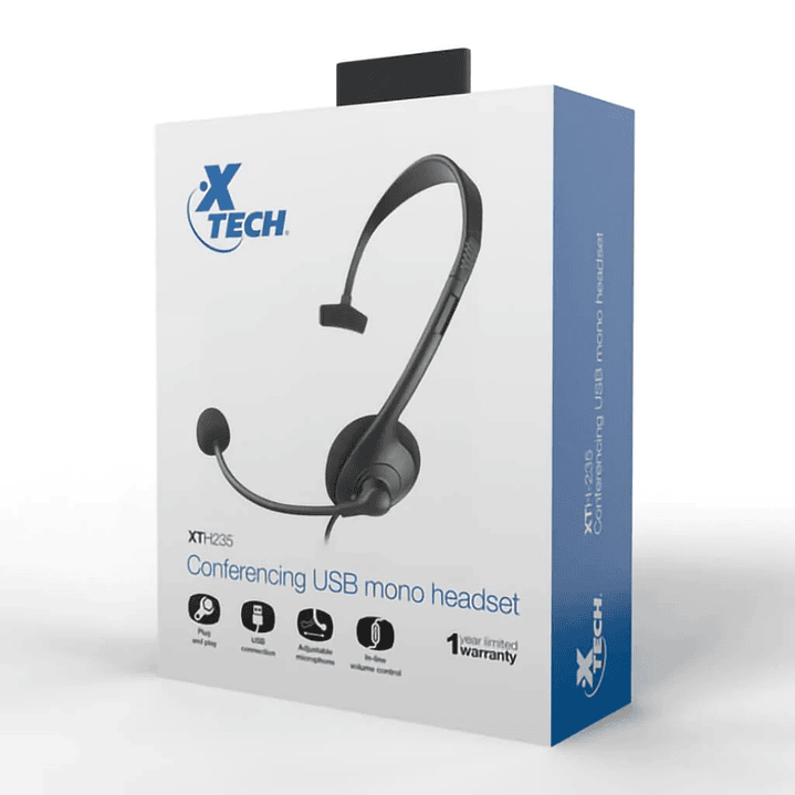 Auricular Monoaural Usb Conferencias XTech XTH-235 4
