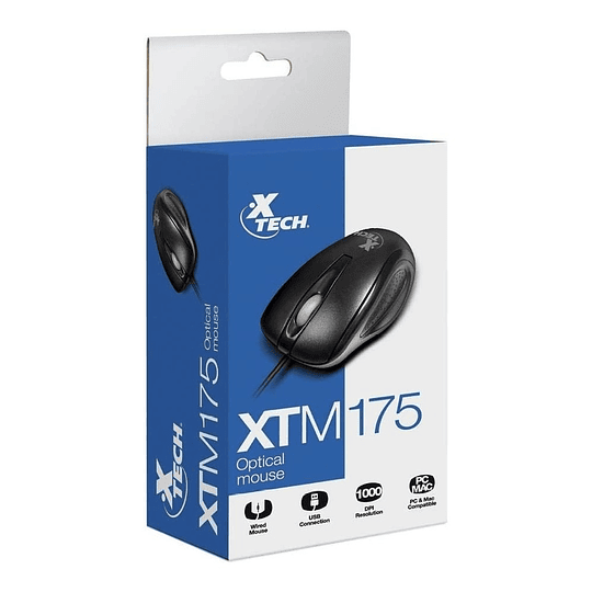 Mouse Optico Xtech XTM175 Negro