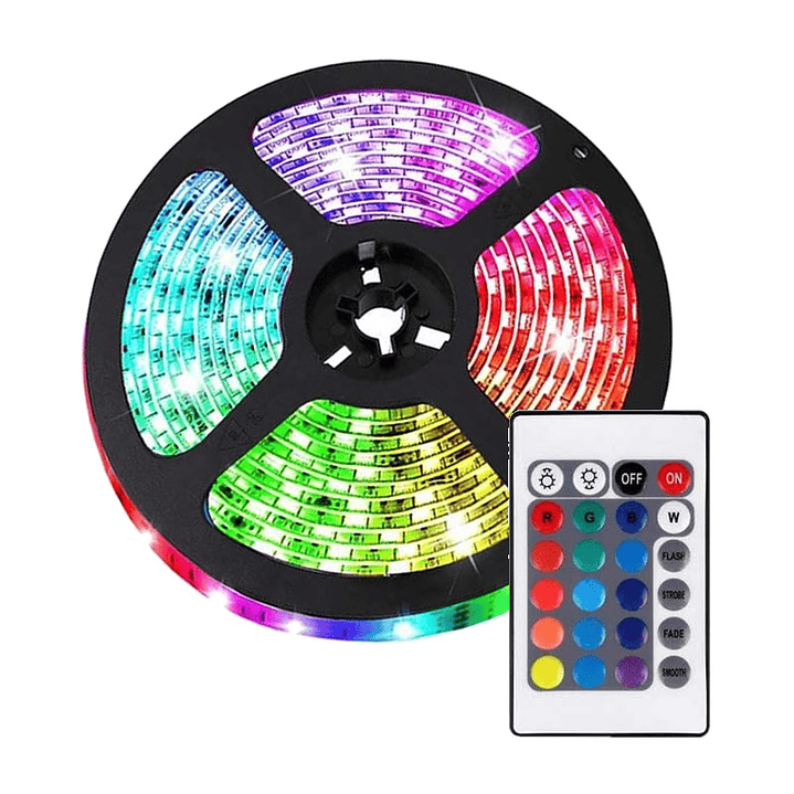 Cinta Led RGB Control Remoto 5mt Ultra 1