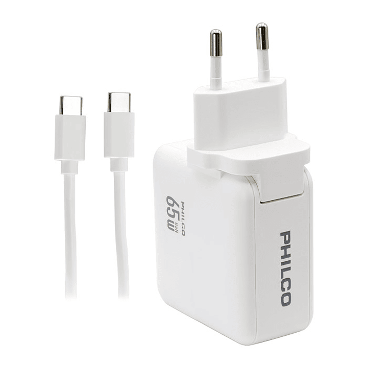 Cargador Super Rapido Philco 60W PD 3