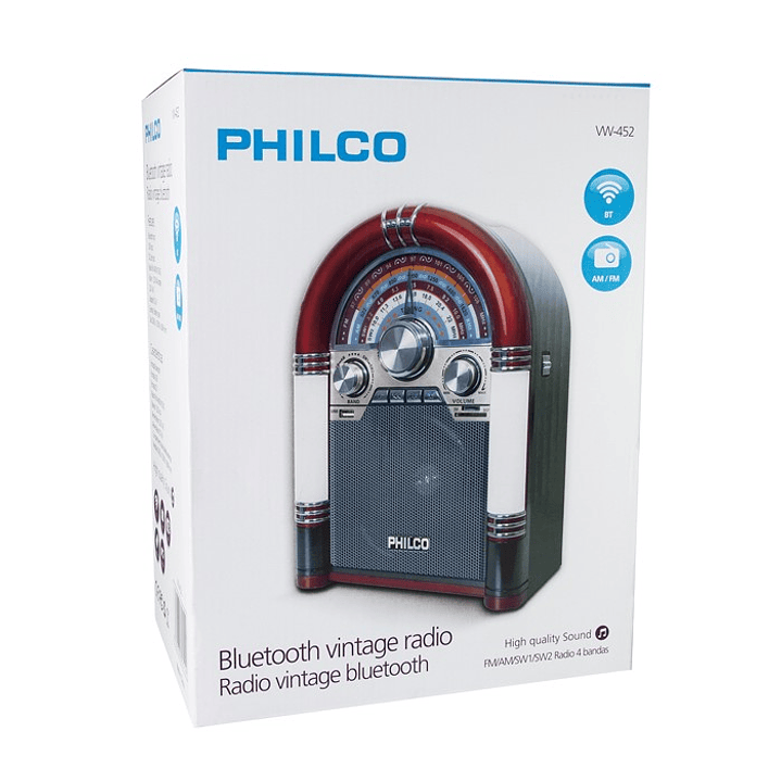 Parlante Radio Vintage Philco Vw452 Bluetooth 2