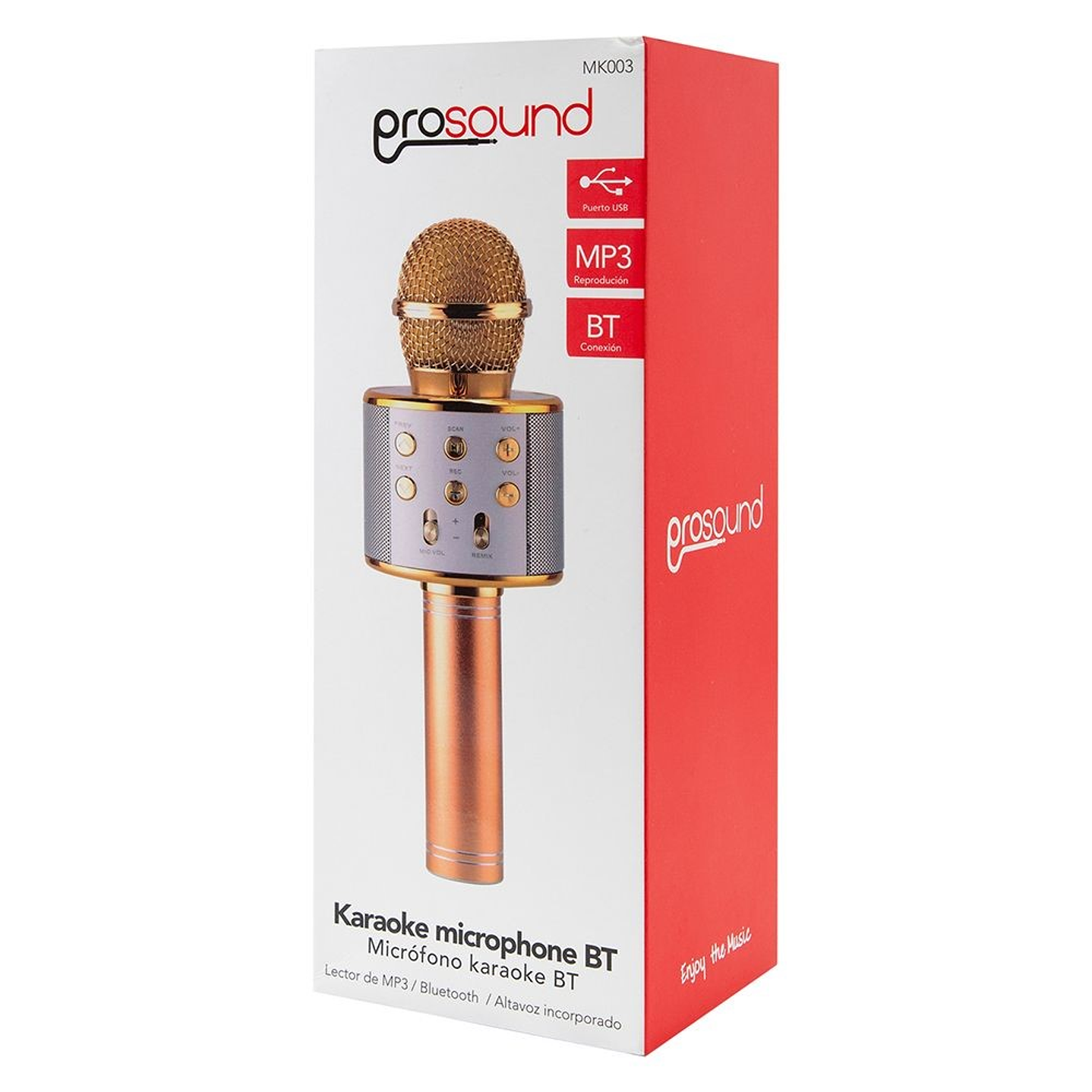 Microfono Karaoke Prosound Bt Dorado 2