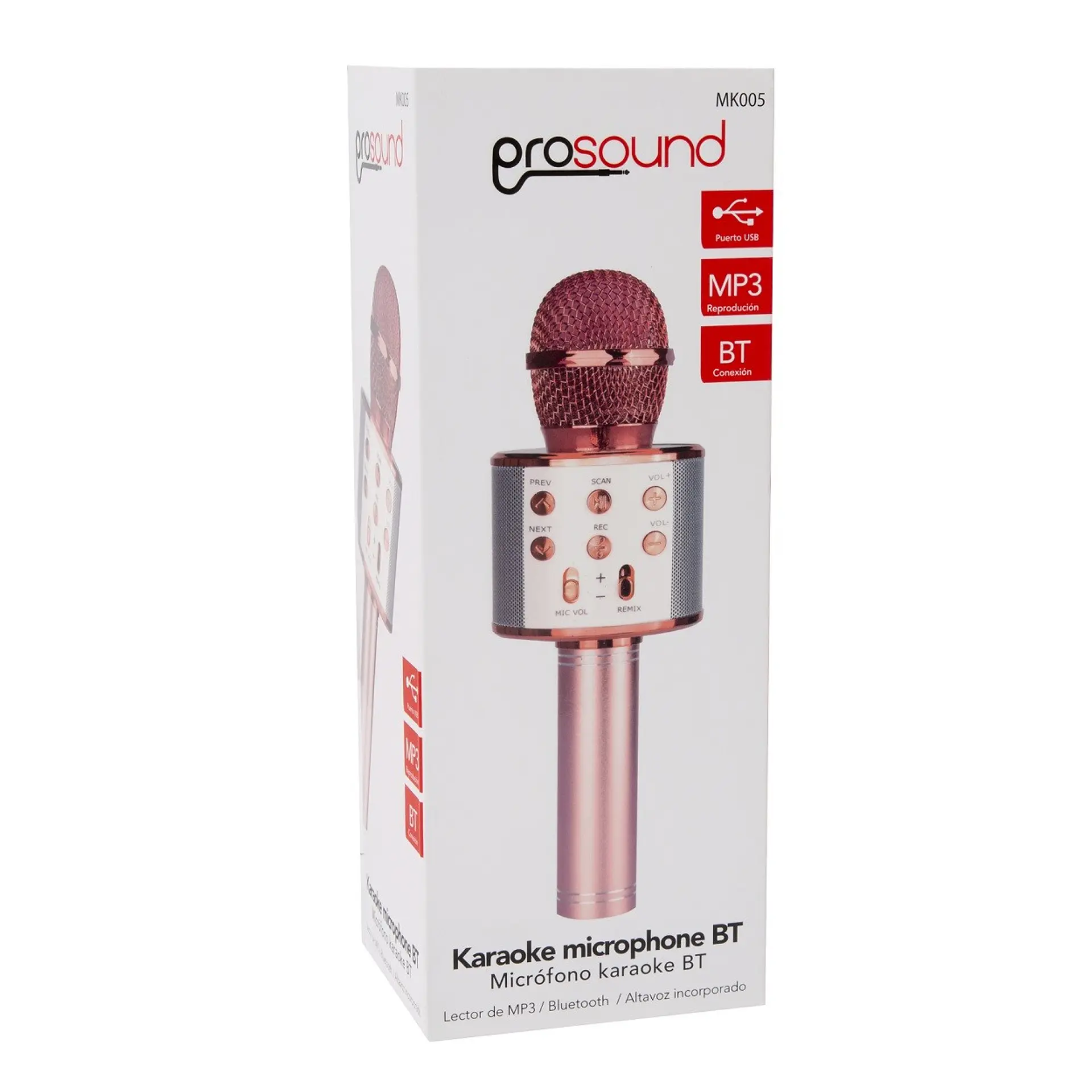 Microfono Karaoke Prosound Bt Rosado 2