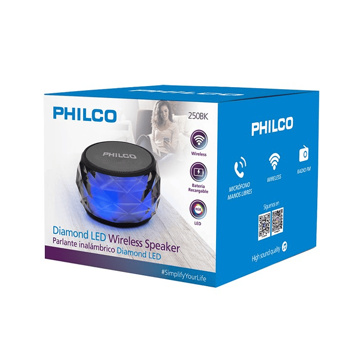 Mini Parlante Portatil Philco Diamond 250BK 2