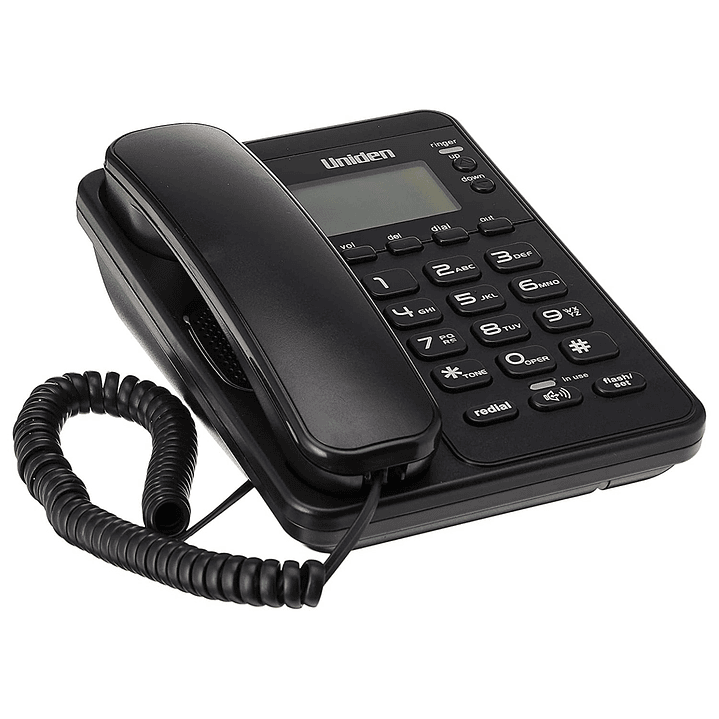 Telefono Fijo Uniden Negro AS6404 Con Visor 6