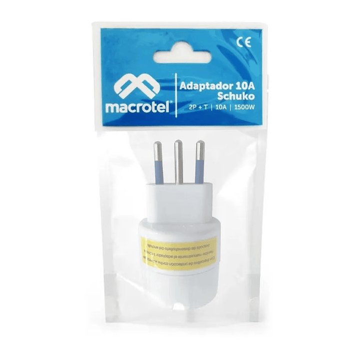 Enchufe Adaptador Schuko Macrotel 4
