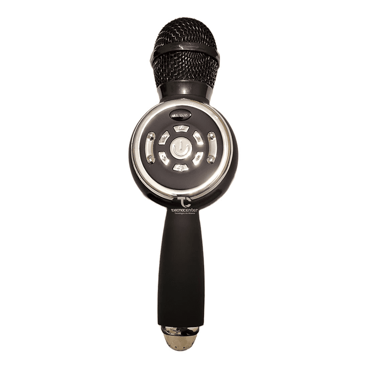 Microfono Karaoke TWS BT con luz Disco Negro 1