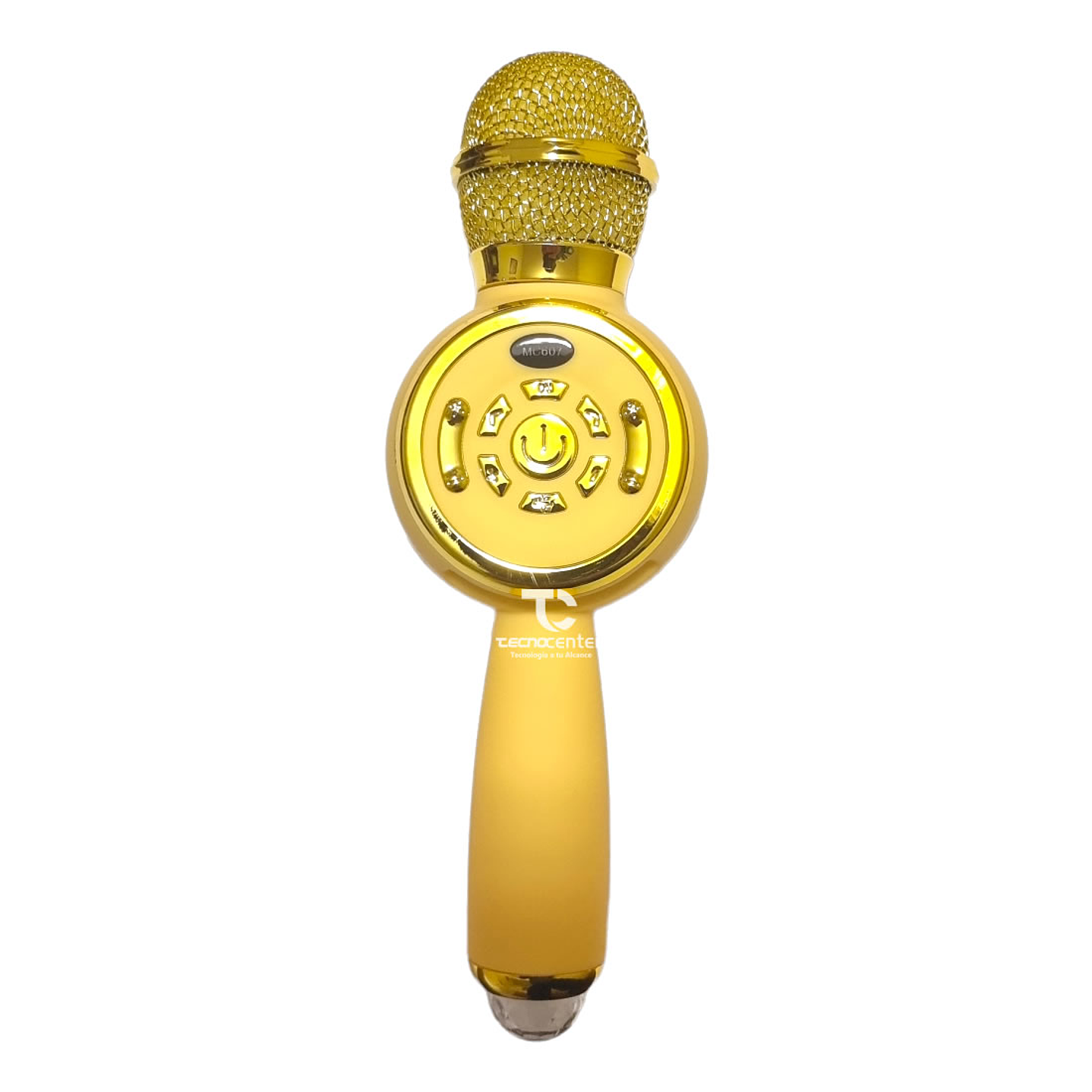 Microfono Karaoke TWS BT con luz Disco Dorado 1