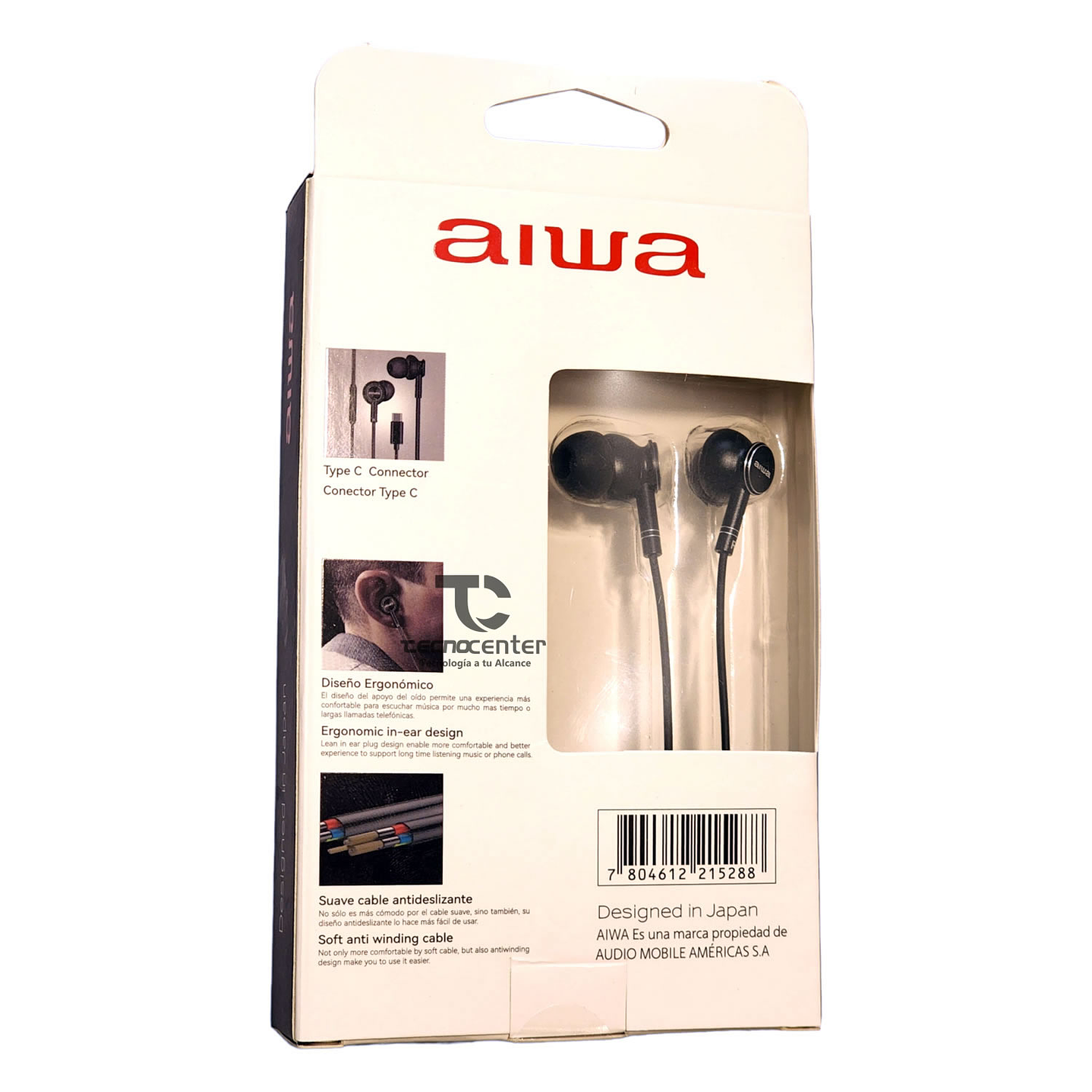 Audifonos Aiwa I30TC In-Ear Tipo C Negro 3