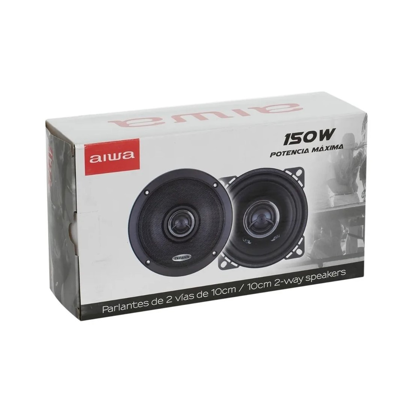 Parlantes Auto 10cm 2 Vías 150 Watts Aiwa Aws-1065p 2