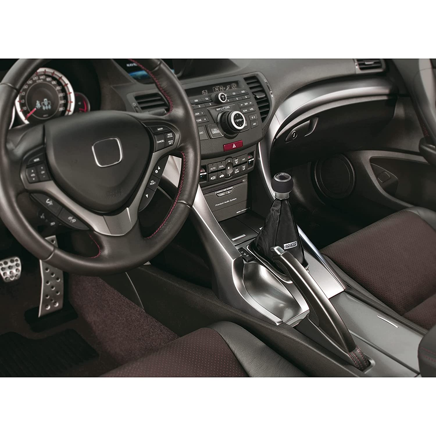 Cubre Palanca Auto Ecocuero Sparco Negro Spg106Bk 3