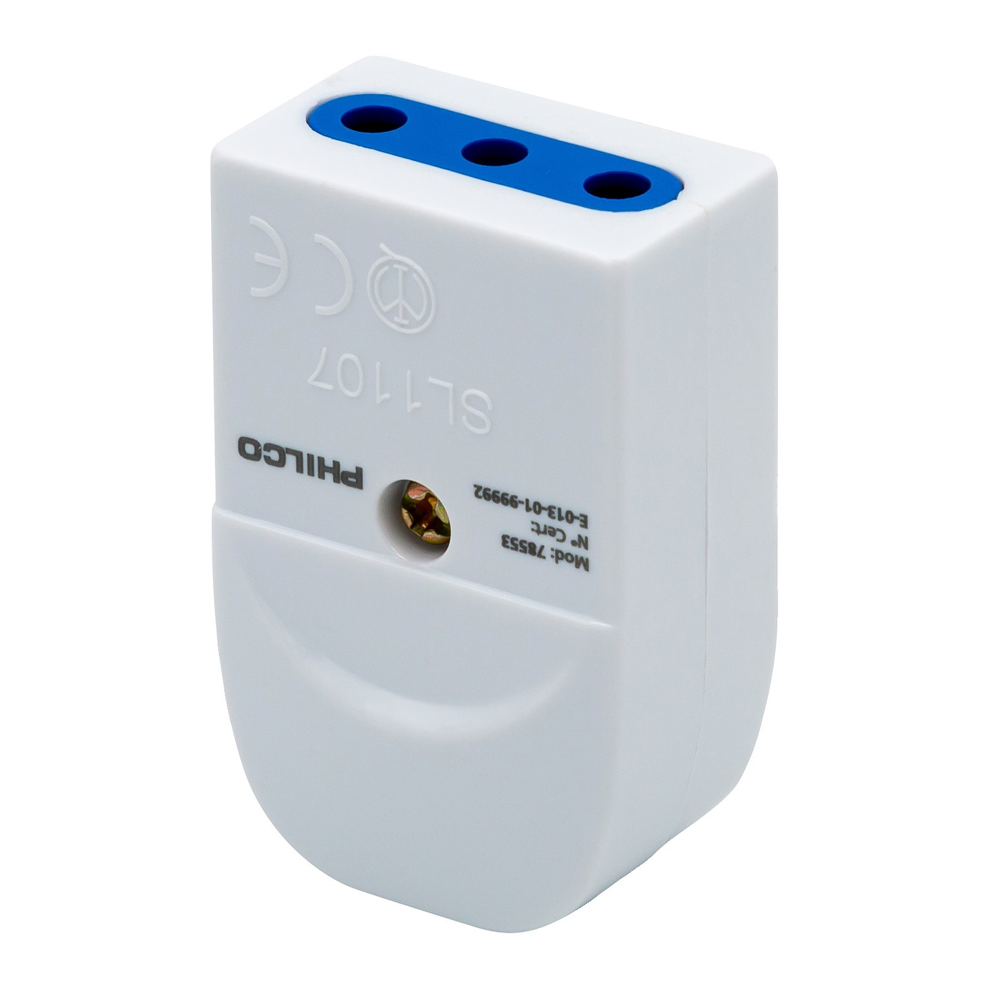 Enchufe Volante Hembra Philco 2P+T Blanco 1