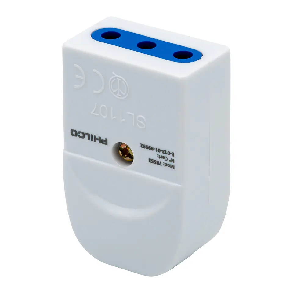 Enchufe Volante Hembra Philco 2P+T Blanco 1