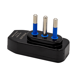 Enchufe Macho Horizontal Philco 2P+T Negro