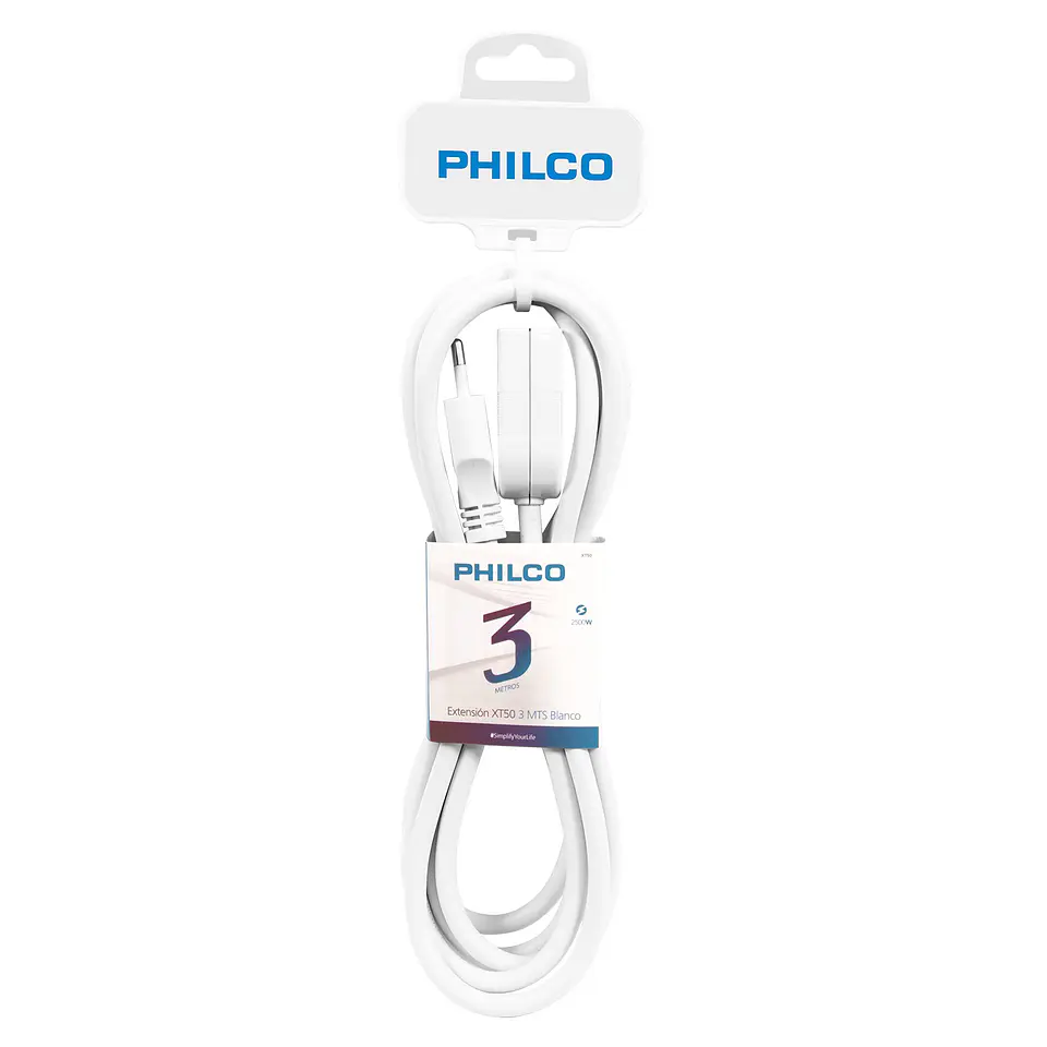 Alargador Extension Electrica 3 mts Philco 1