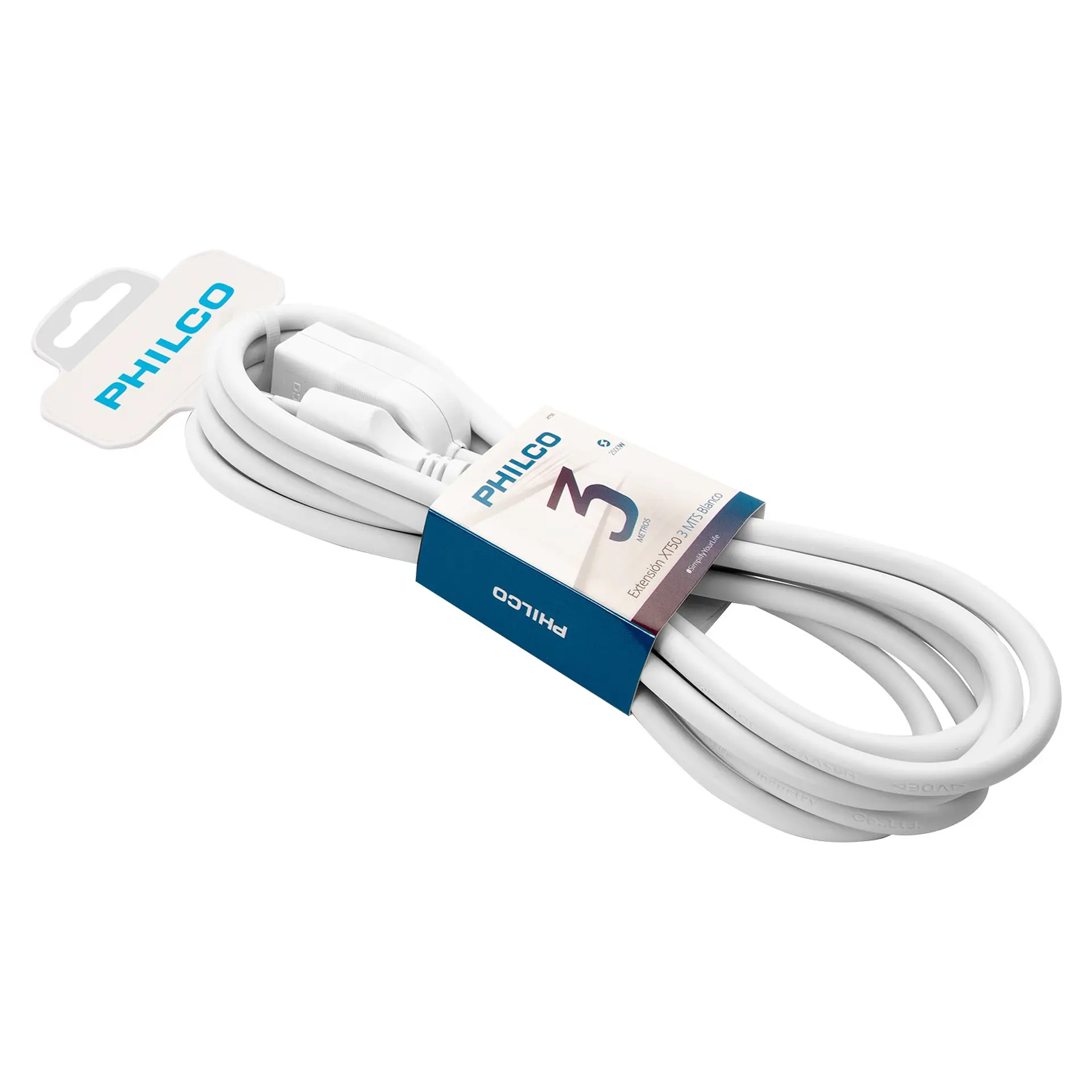 Alargador Extension Electrica 3 mts Philco 2