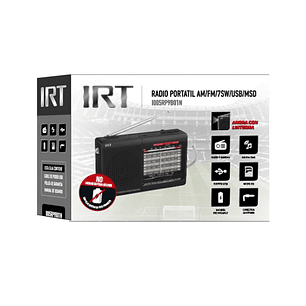 Radio Portatil IRT AM/FM/SW/USB/MSD 9 bandas negra