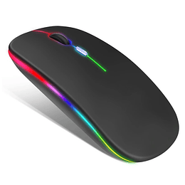 Mouse Inalambrico USB Recargable Led RGB Reptilex
