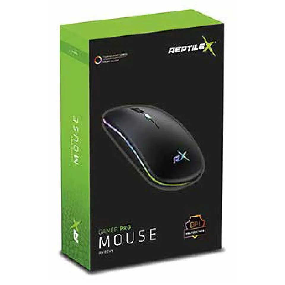 Mouse Inalambrico USB Recargable Led RGB Reptilex 3