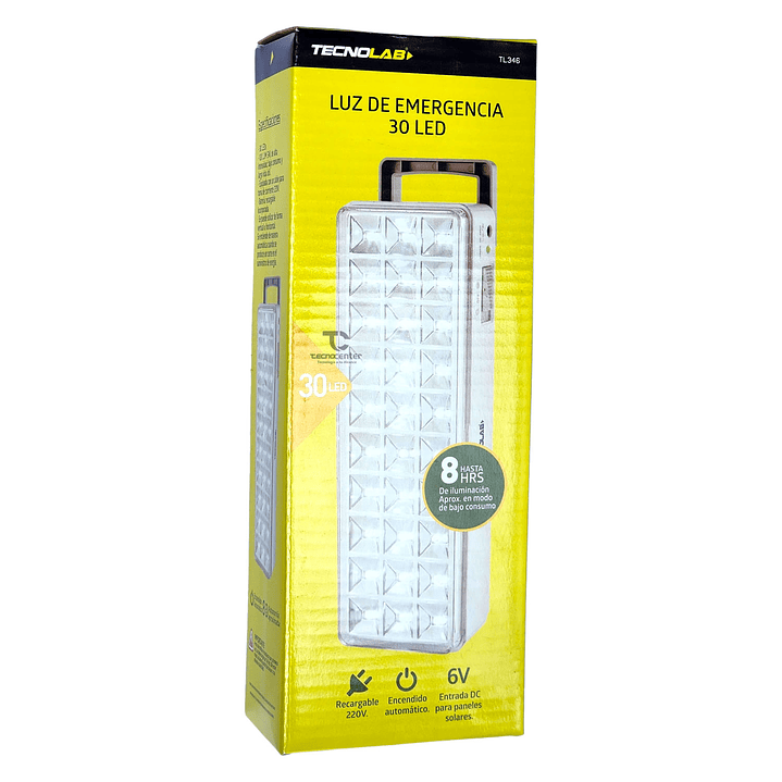 Lampara de emergencia 30 Led Tecnolab Recargable 2