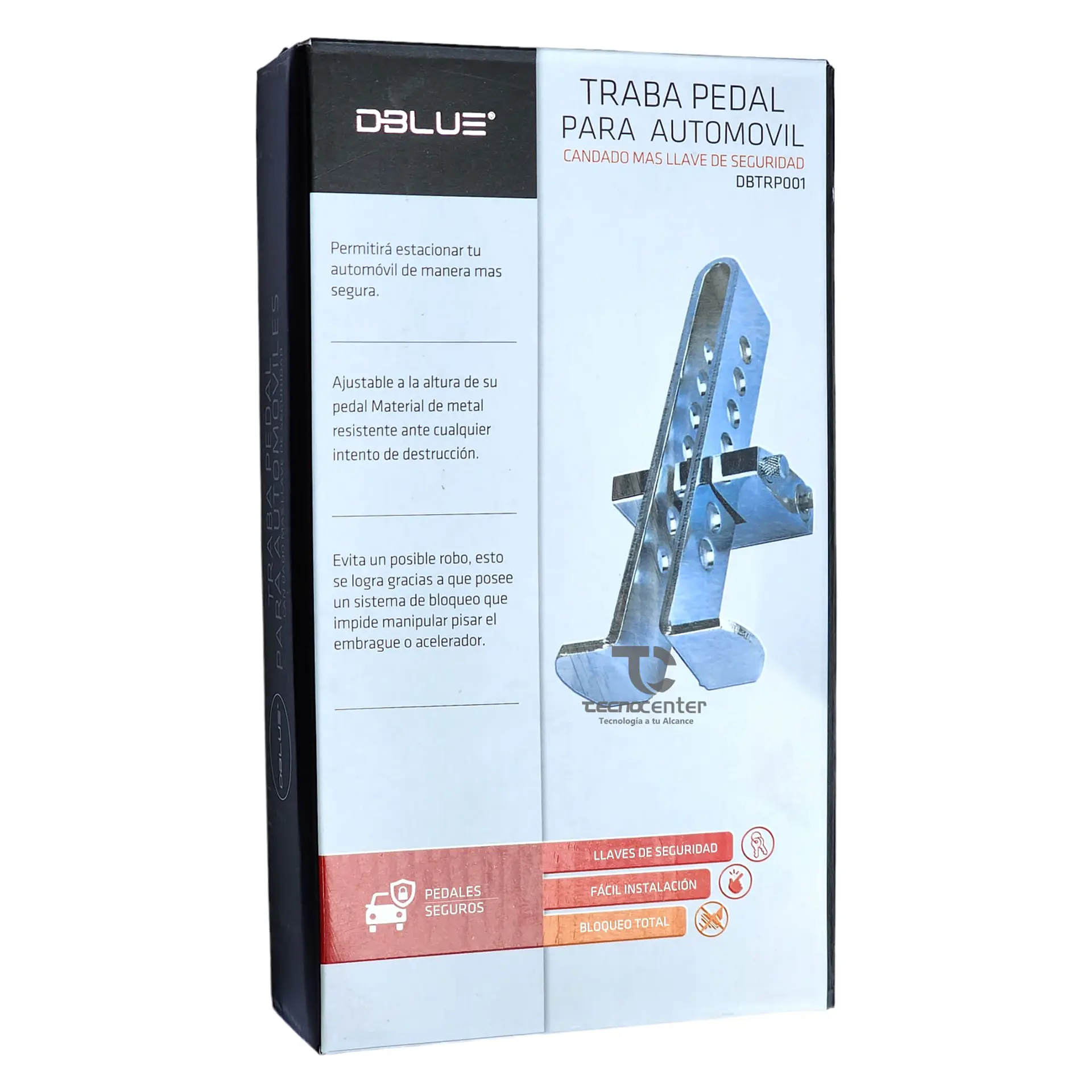 Traba Pedal Auto Seguridad Candado Acero 2