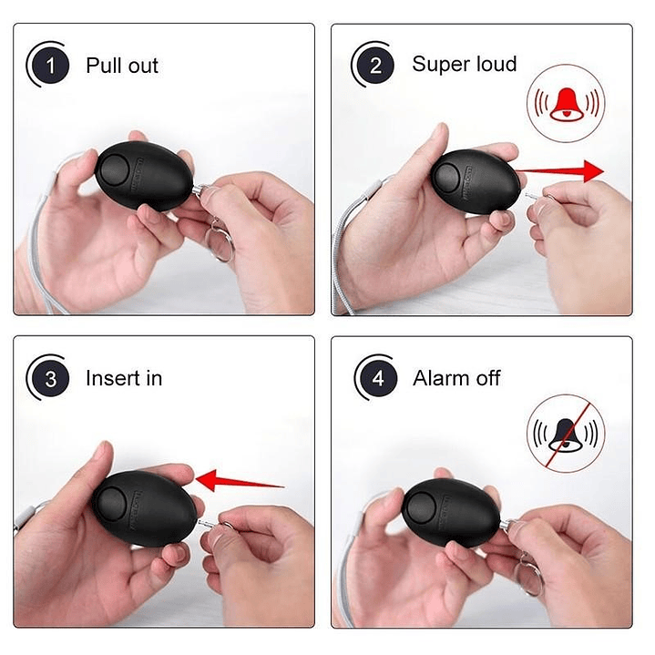 Alarma Colgante Defensa Personal 130db Dblue 4