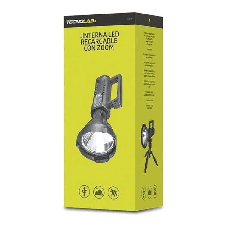 Linterna Led Largo Alcance Con Tripode Tecnolab TL215 2